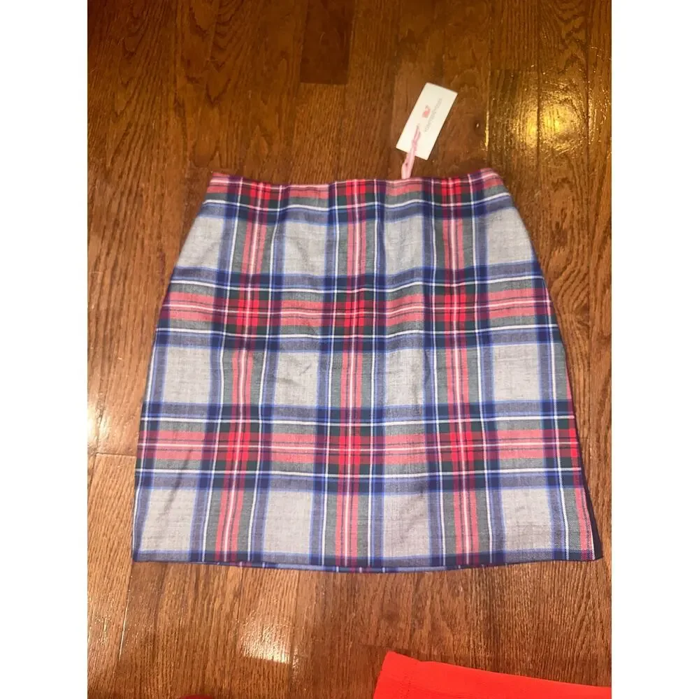NWT | Vineyard Vines | SZ.00 | Plaid USA Blackwatch Postage Stamp Skirt School